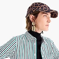 Leopard-print ball cap | J. Crew US
