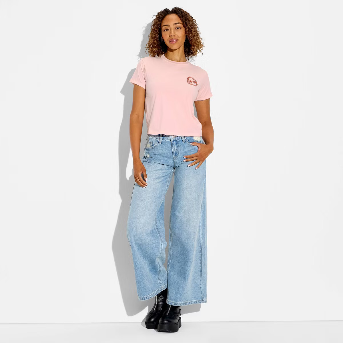 Women's Treat Yourself Short Sleeve Graphic T-Shirt - Light Pink | Target