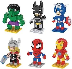 Superhero Toy Building Blocks Sets for Kids and Adults, Includes 6 Mini, 3" Figures with Instruct... | Amazon (US)