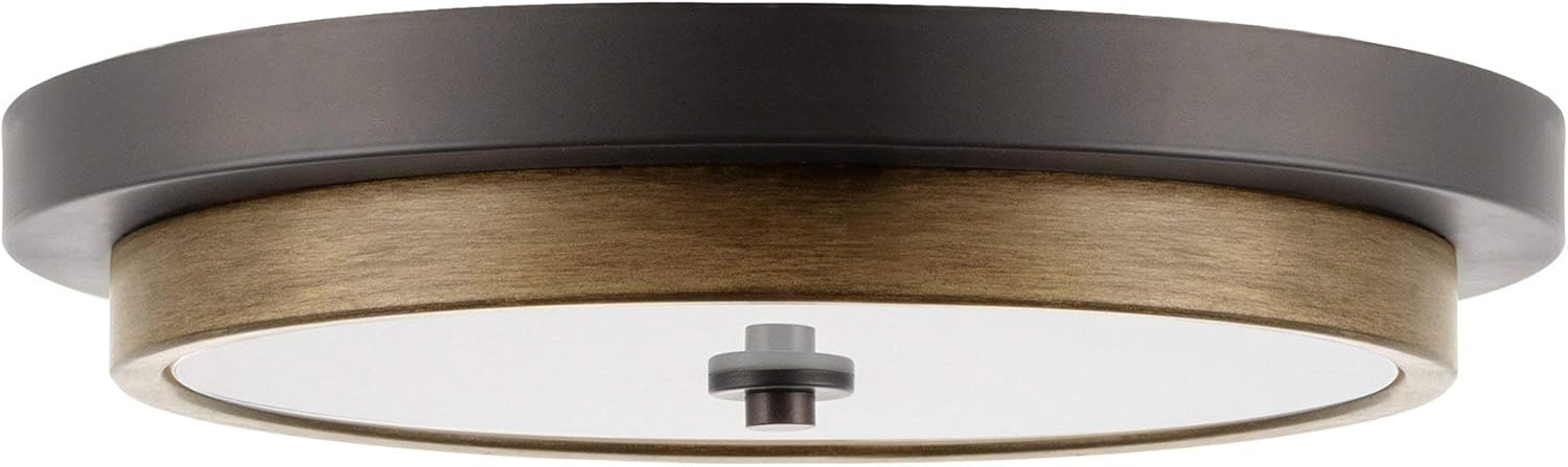 Kira Home Hermosa 14" Modern Flush Mount Ceiling Light, Integrated 24W LED + Round Glass Diffuser... | Amazon (US)