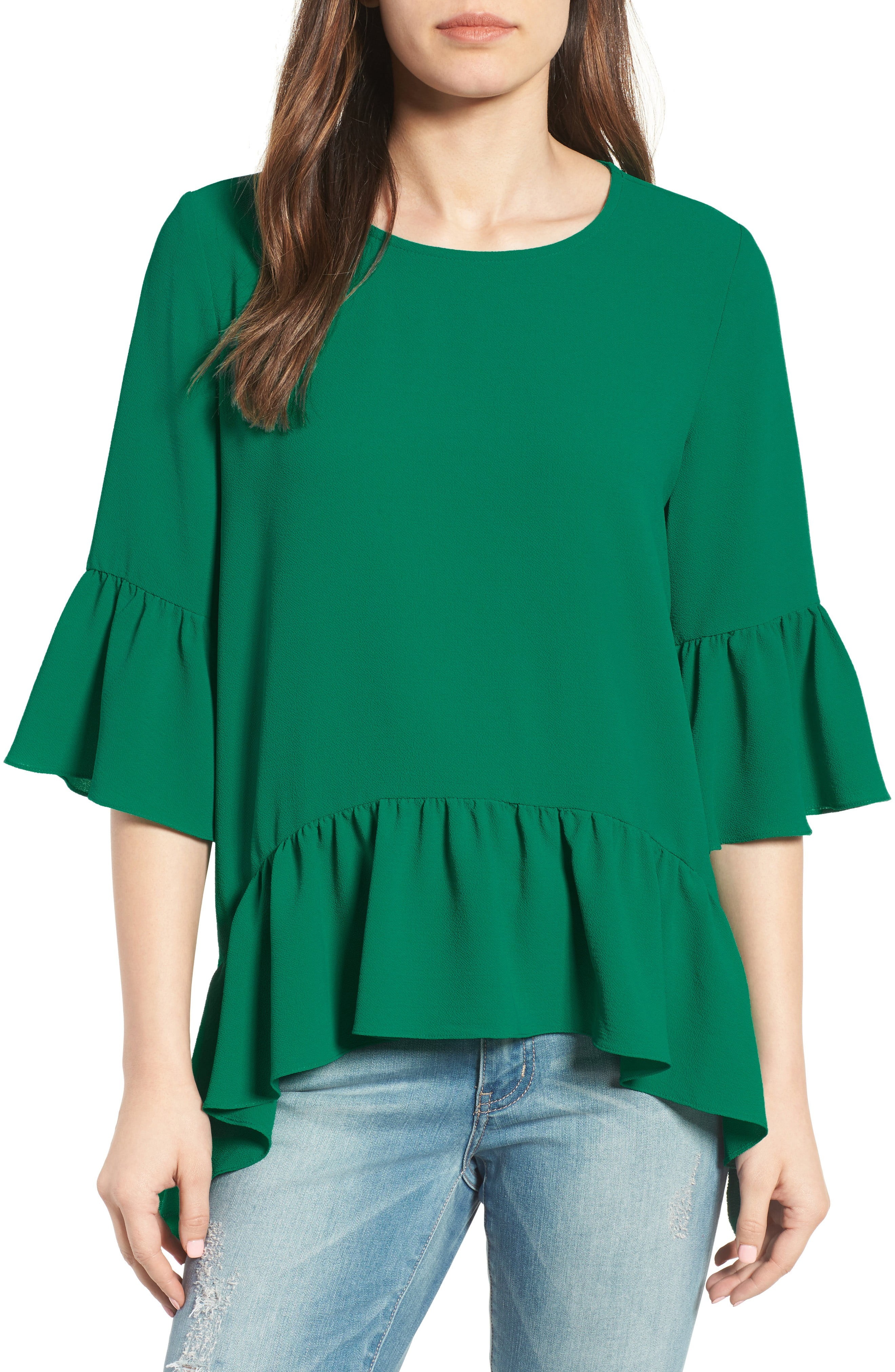 Ruffled Handkerchief Hem Top | Nordstrom