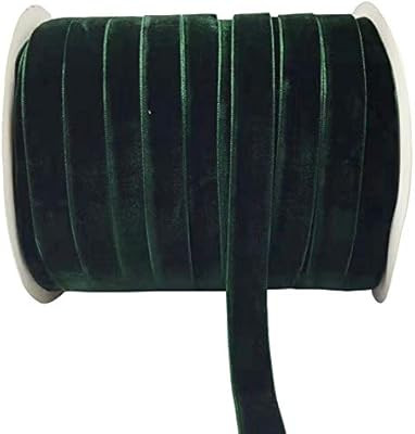 10 Yards Velvet Ribbon Spool Available in Many Colors (Dark Green, 5/8") | Amazon (US)