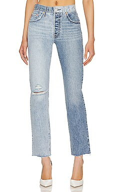 LEVI'S 501 Straight in Two Tone Indigo from Revolve.com | Revolve Clothing (Global)