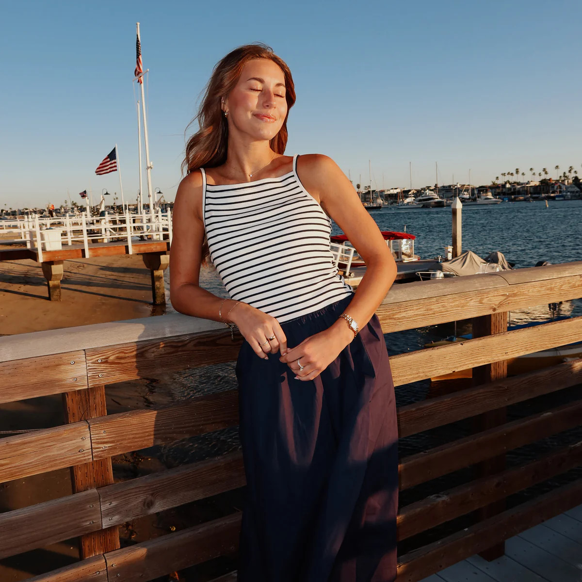 Marina Dress in Navy | Henly