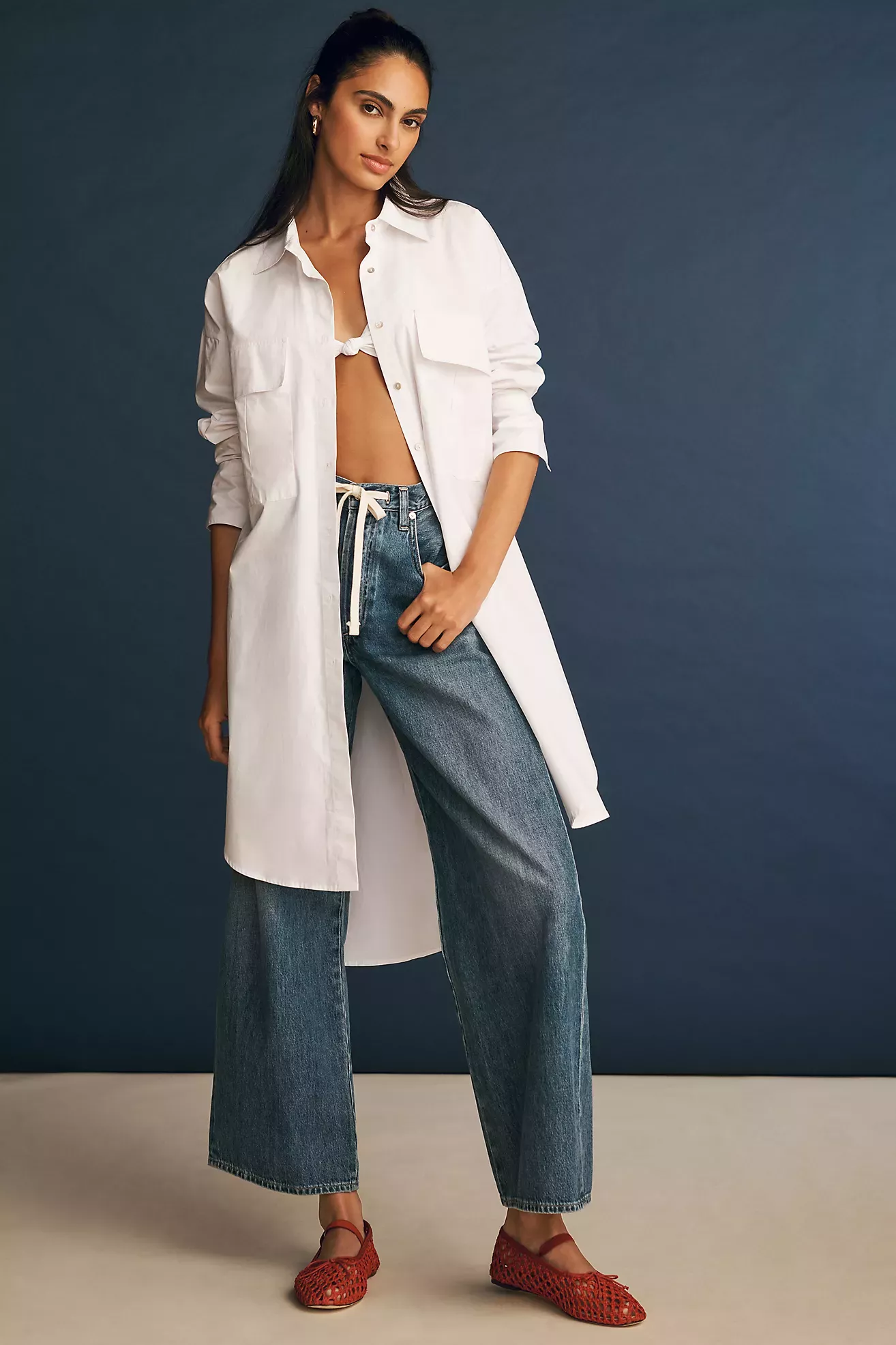 Citizens of Humanity Brynn Drawstring Wide-Leg Trouser Jeans - Bergdorf  Goodman