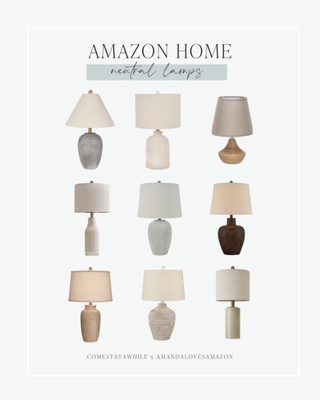 Neutral lamp roundup for the home. All my favorite lamps for any room. Neutral aesthetic lamp options at an affordable price! 

#LTKhome