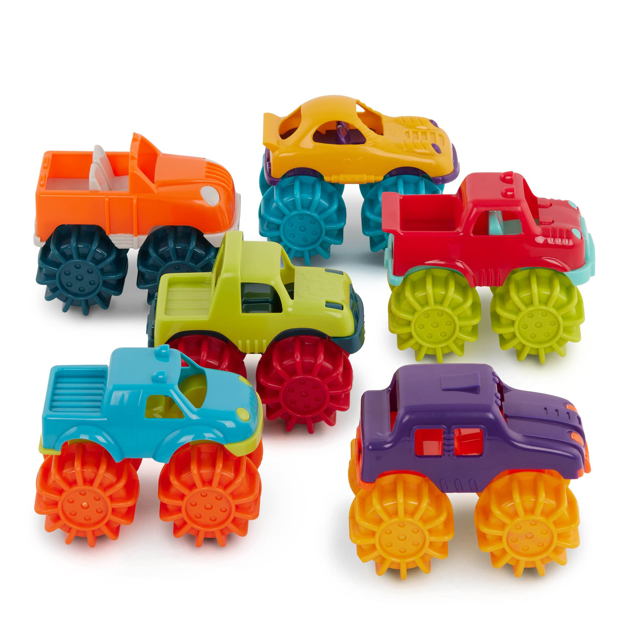 Battat – Plastic Toy Cars – 6-Pack & Storage Bag – Colorful Toddler Trucks – Easy To Clea... | Amazon (US)