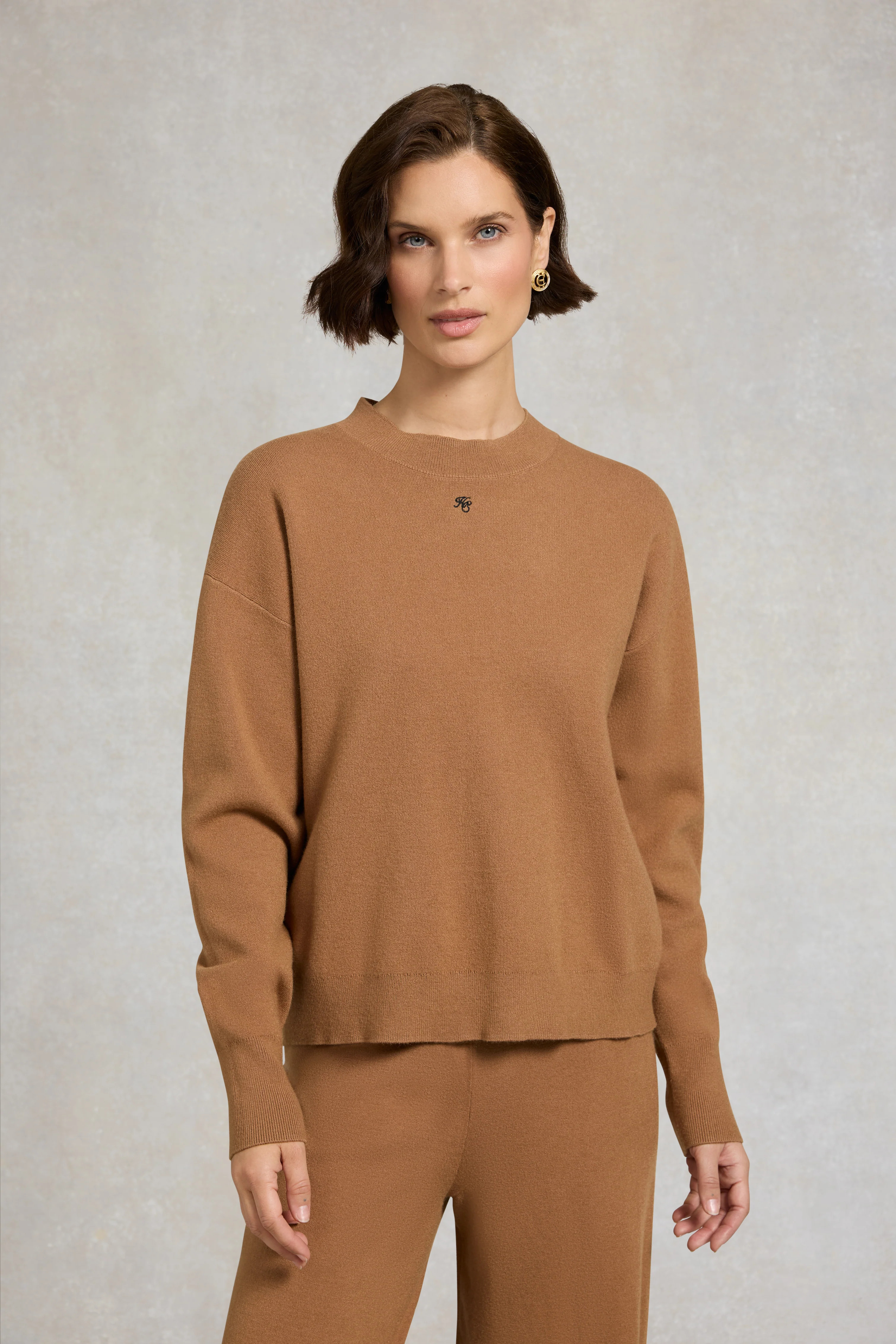 Maria Crew Neck Knit (Caramel) | Holland Cooper