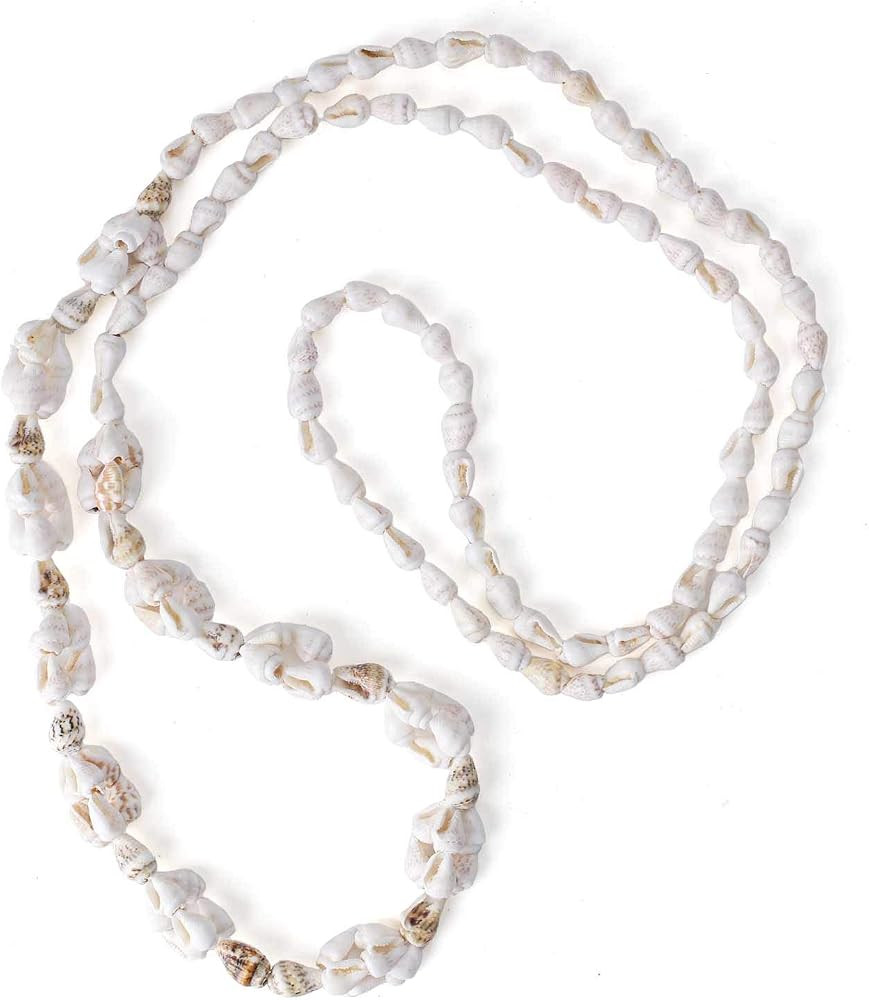 KELITCH Long Shell Pearl Necklace Conch Shell Beaded Necklace Handmade Natural Seashell Necklaces | Amazon (US)