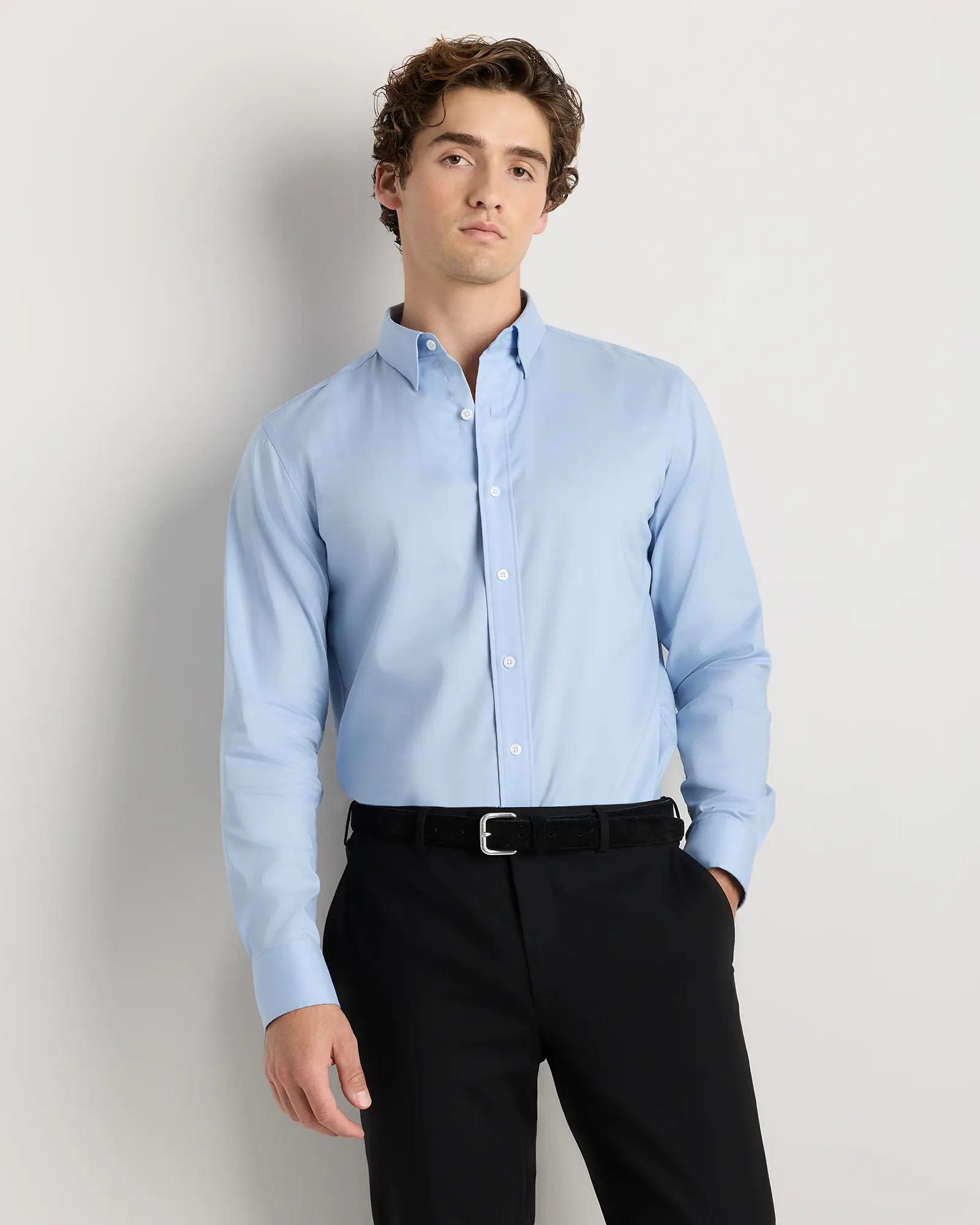 Supima Cotton-Tencel Everyday Shirt in Light Blue | Quince