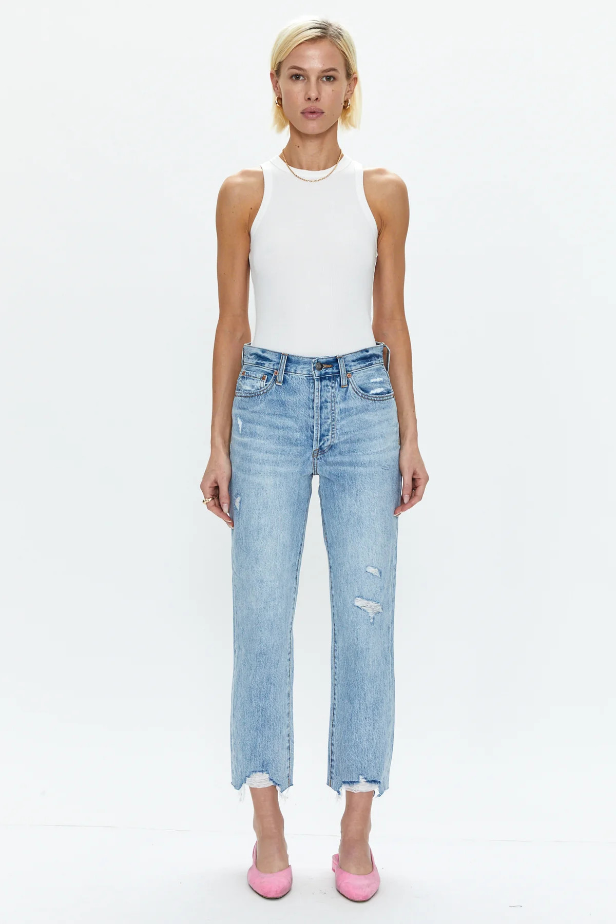 Charlie High Rise Classic Straight Ankle - Dolores Park | Pistola Denim