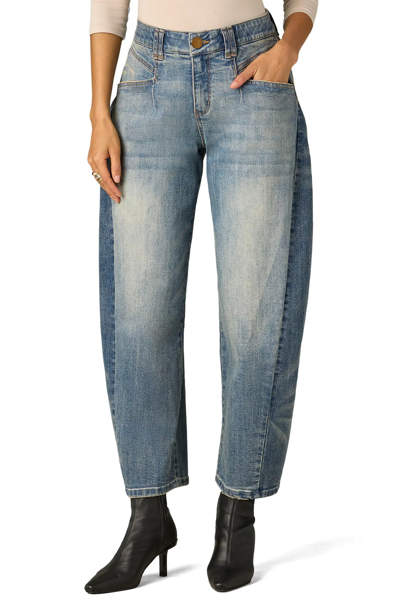 Wit & Wisdom High Waist Barrel Jeans (Women) | Nordstrom | Nordstrom