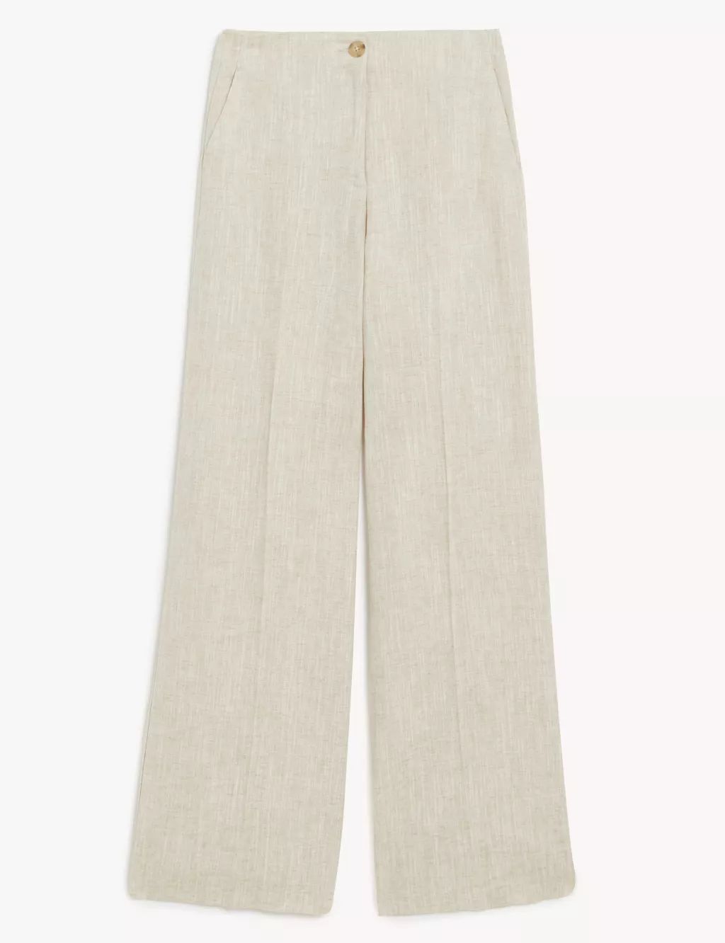 Linen Blend Wide Leg Trousers | Marks & Spencer (UK)