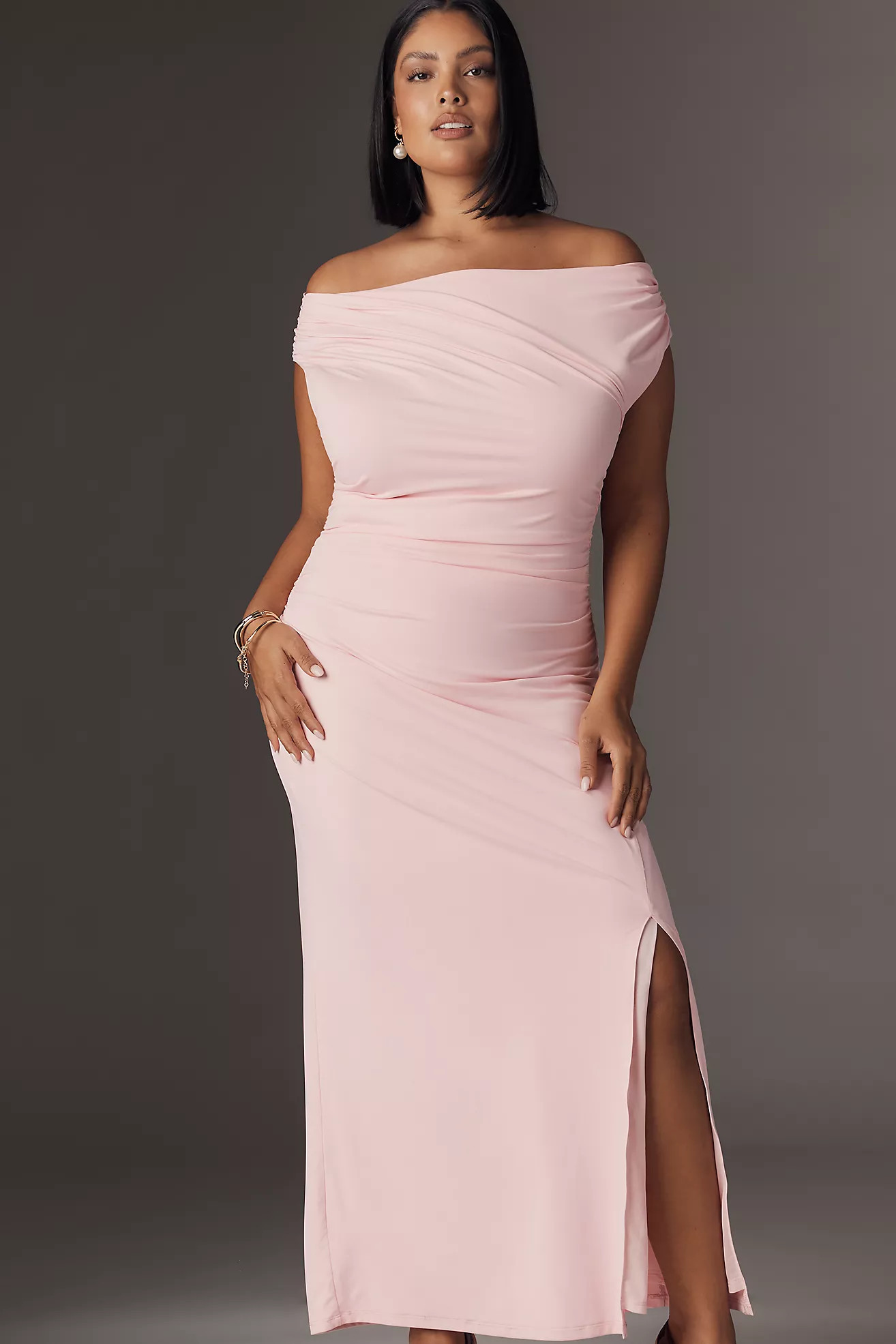 English Factory Off-Shoulder Midi Dress | Anthropologie (US)
