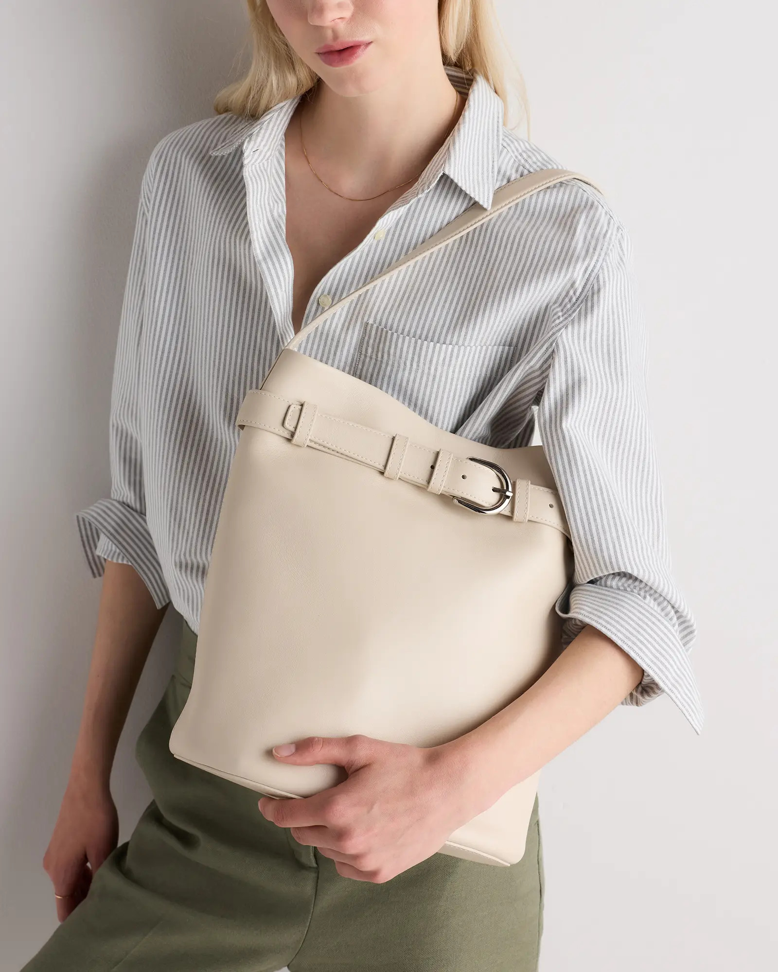 Chiara Belted Bucket Bag | Quince