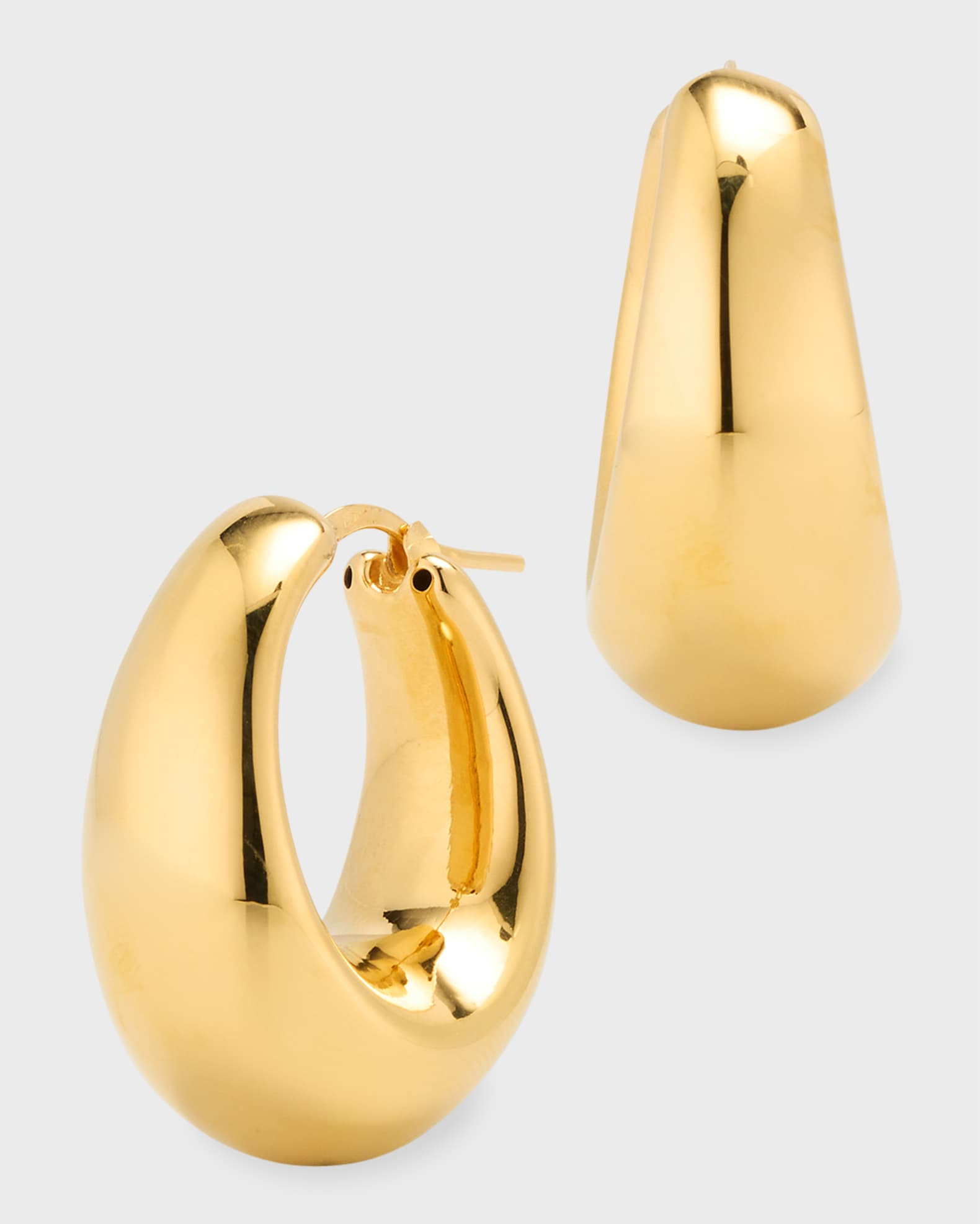 Golden Dreams 18K Yellow Gold Pear Hoop Earrings | Neiman Marcus