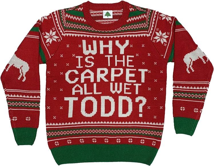 Why is The Carpet All Wet Todd Ugly Christmas Sweater Red | Amazon (US)