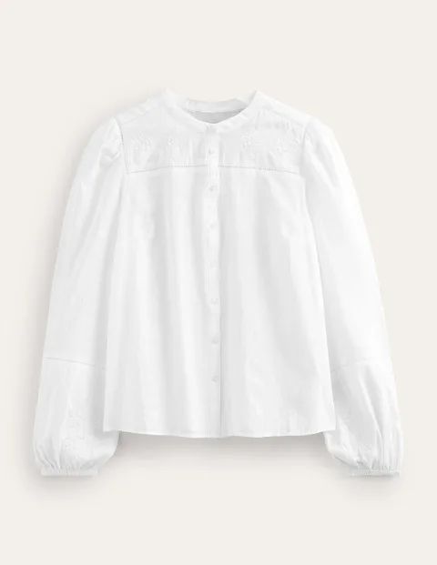 Embroidered Blouson Sleeve Top | Boden (UK & IE)