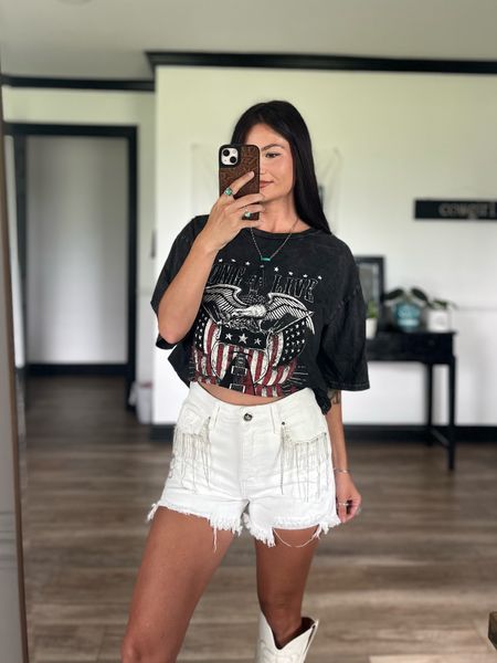 Rhinestone fringe shorts comes in several colors!! Extremely stretchy & comfortable! LORI20

#LTKstyletip #LTKSeasonal #LTKFestival