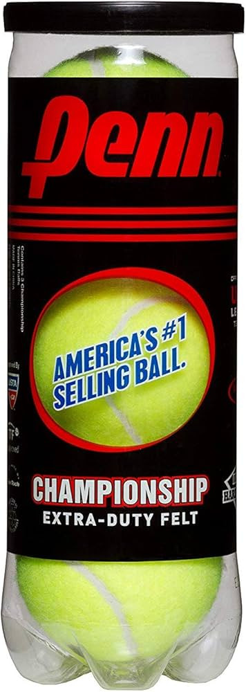 Penn Championship Tennis Balls - Extra Duty Felt Pressurized Tennis Balls - 6 Cans, 18 Balls | Amazon (US)