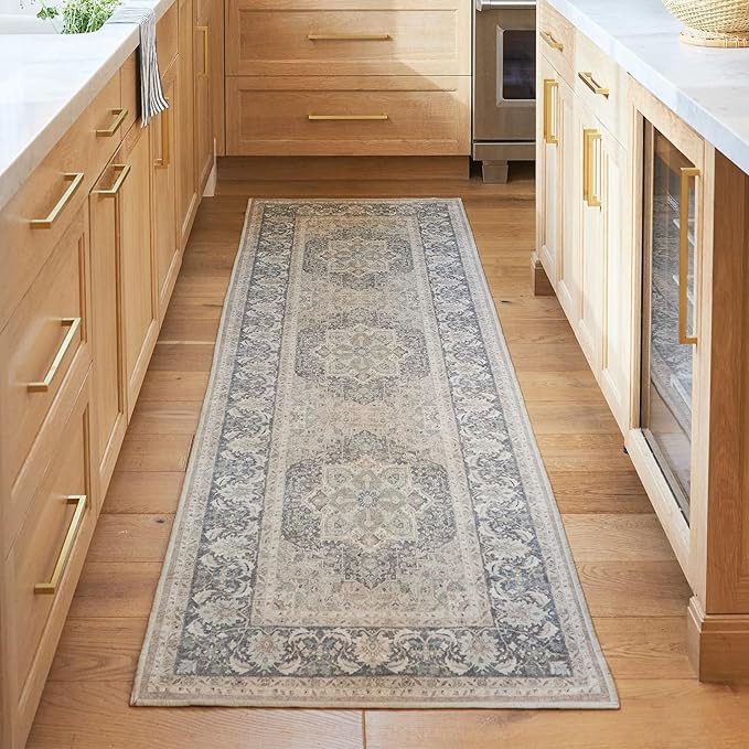 RUGGABLE – Hendesi Heriz Abalone – Machine Washable Runner Rug – Pet & Child Friendly – S... | Amazon (US)