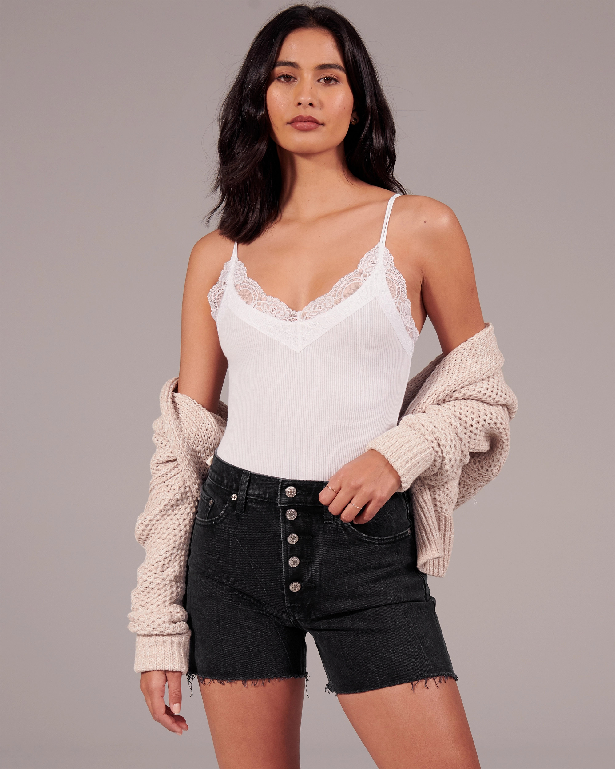 High Rise 4 Inch Mom Shorts | Abercrombie & Fitch (US)