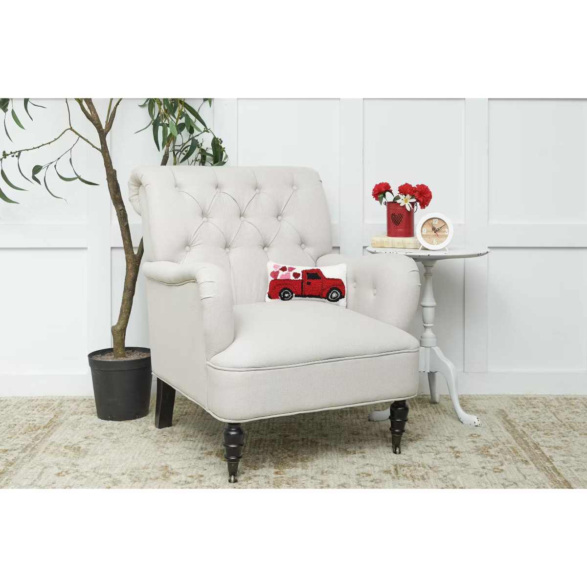 C&F Home 6" x 12" Heart Truck Hooked Throw Pillow Valentine's Day Themed | Target