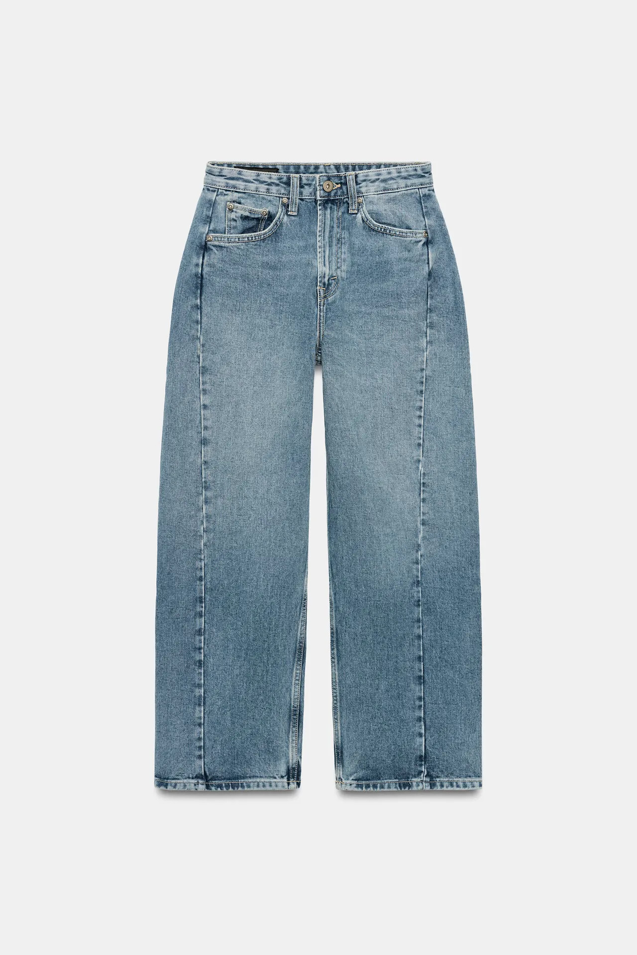 ZW COLLECTION MID-WAIST RELAXED ANKLE JEANS | Zara UK