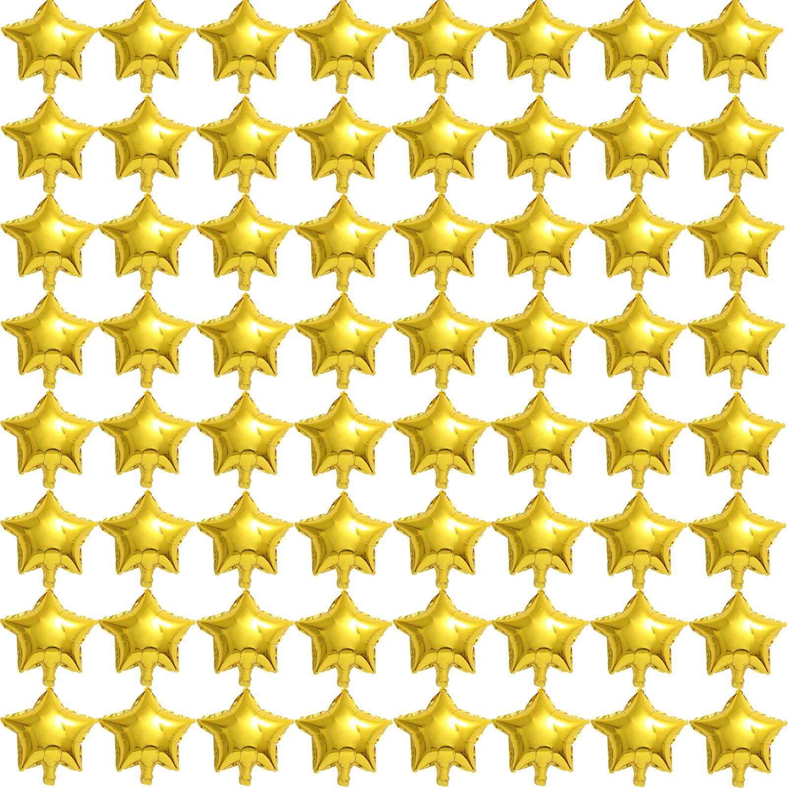 50 Gold Star Balloons - 5" Small Gold Foil Star Mylar Balloons for Party Decorations | Amazon (US)