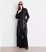 LOFT Versa Faux Leather Trench Coat | LOFT