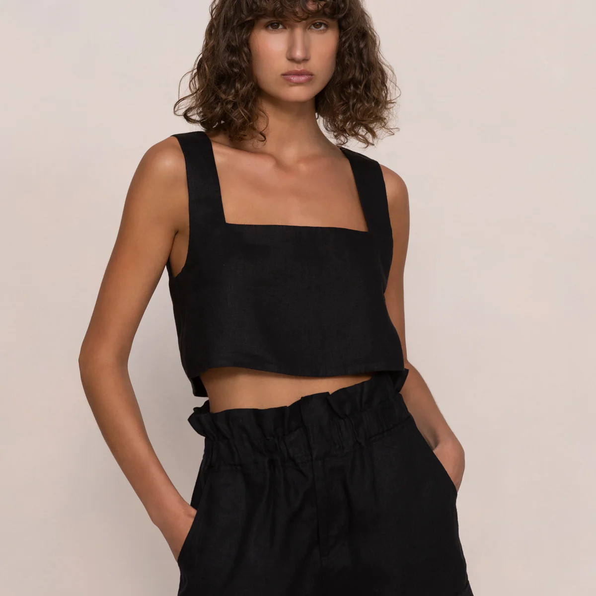 ALICE CROP TOP - BLACK | POSSE (US)
