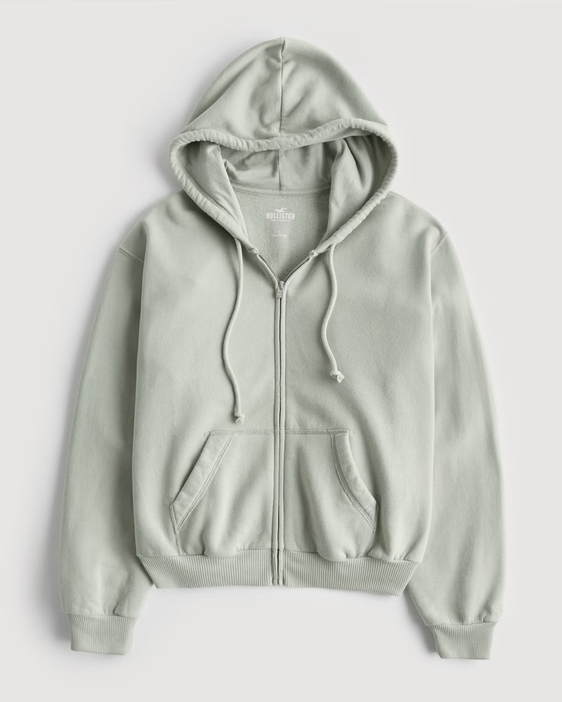 Women's Full-Zip Hoodie | Women's Tops | HollisterCo.com | Hollister (US)