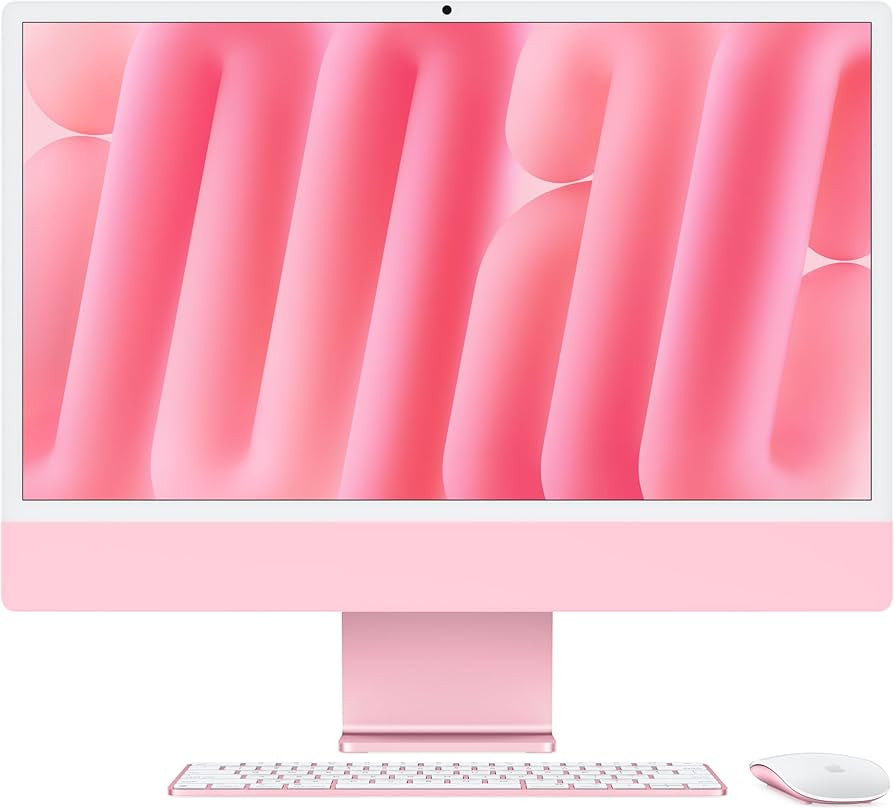 Apple 2024 iMac All-in-One Desktop Computer with M4 chip with 8-core CPU and 8-core GPU: Built for Apple Intelligence, 24-inch Retina Display, 16GB Unified Memory, 256GB SSD Storage; Pink | Amazon (US)