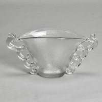 Art Deco Textured Glass Vase With Applied Handles [4172] | Etsy (US)