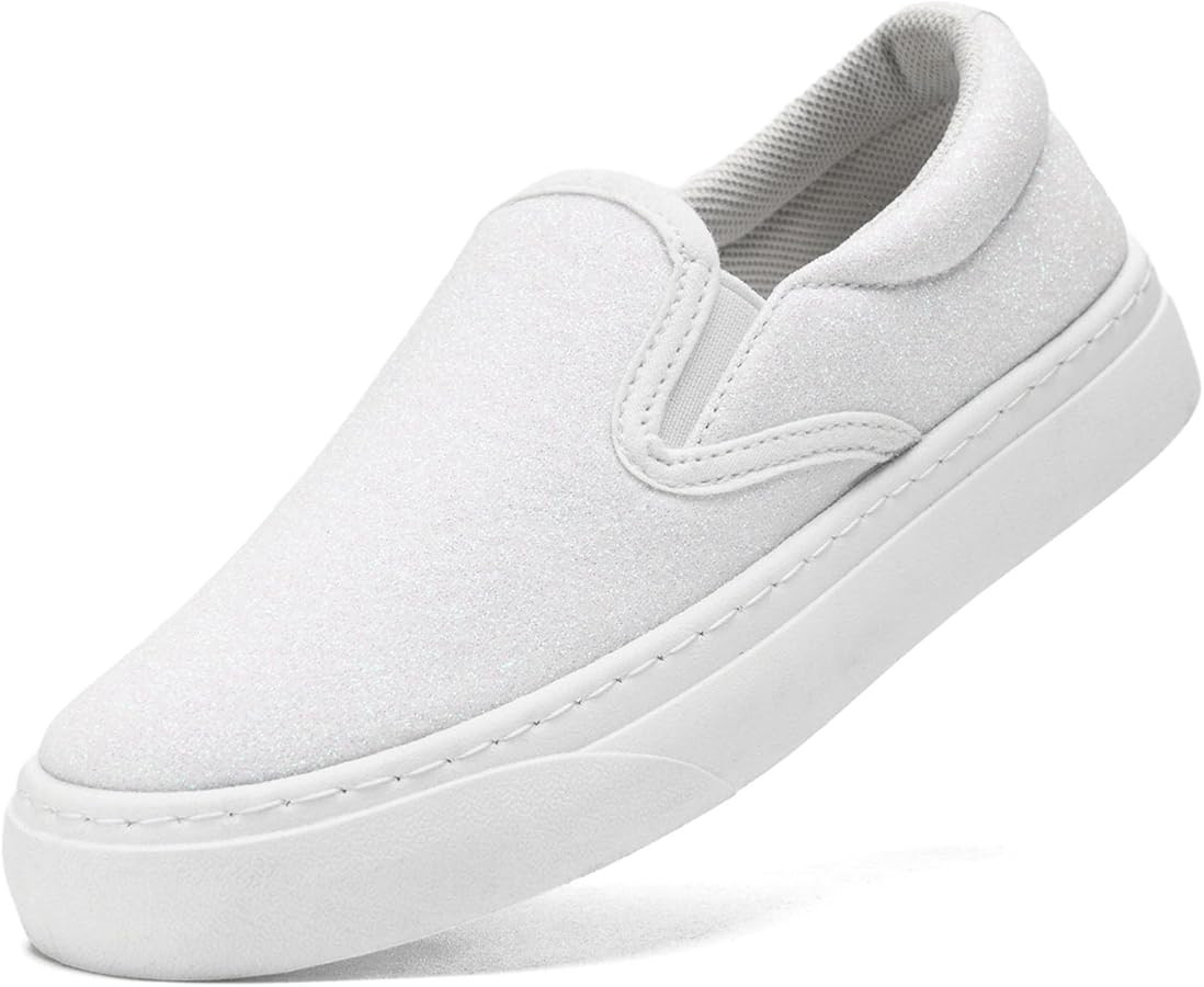 Toddler Sneakers for Girls Boys Low Top Slip On Kids Canvas Casual Shoes Comfortable Walking Sequ... | Amazon (US)