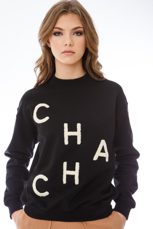 CHA CHA Mock Crewneck- | EllandEmm