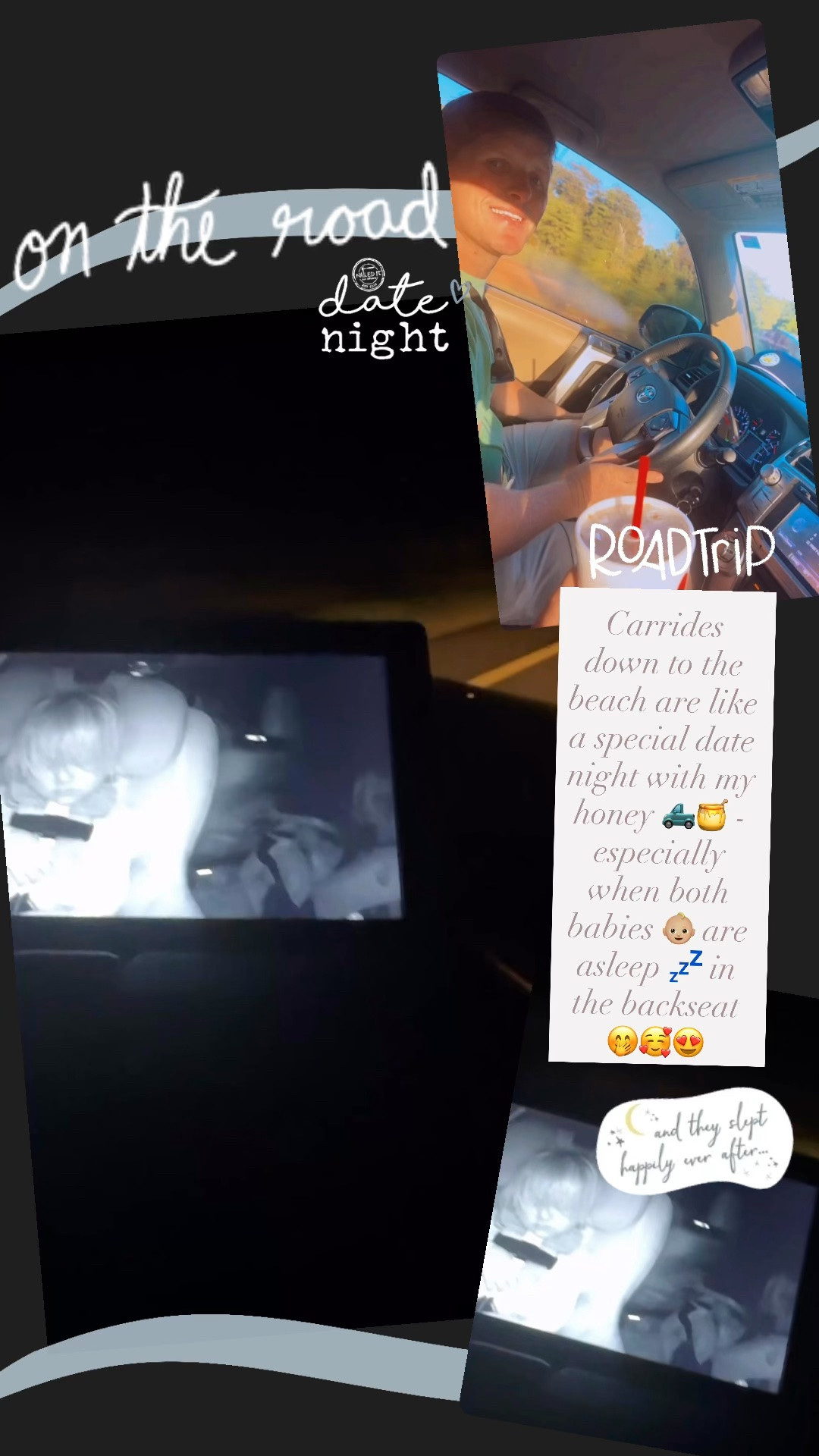 Carrides down to the beach are like a special date night with my honey 🛻🍯 - especially when both babies 👶🏼 are asleep 💤 in the backseat 🤭🥰😍
