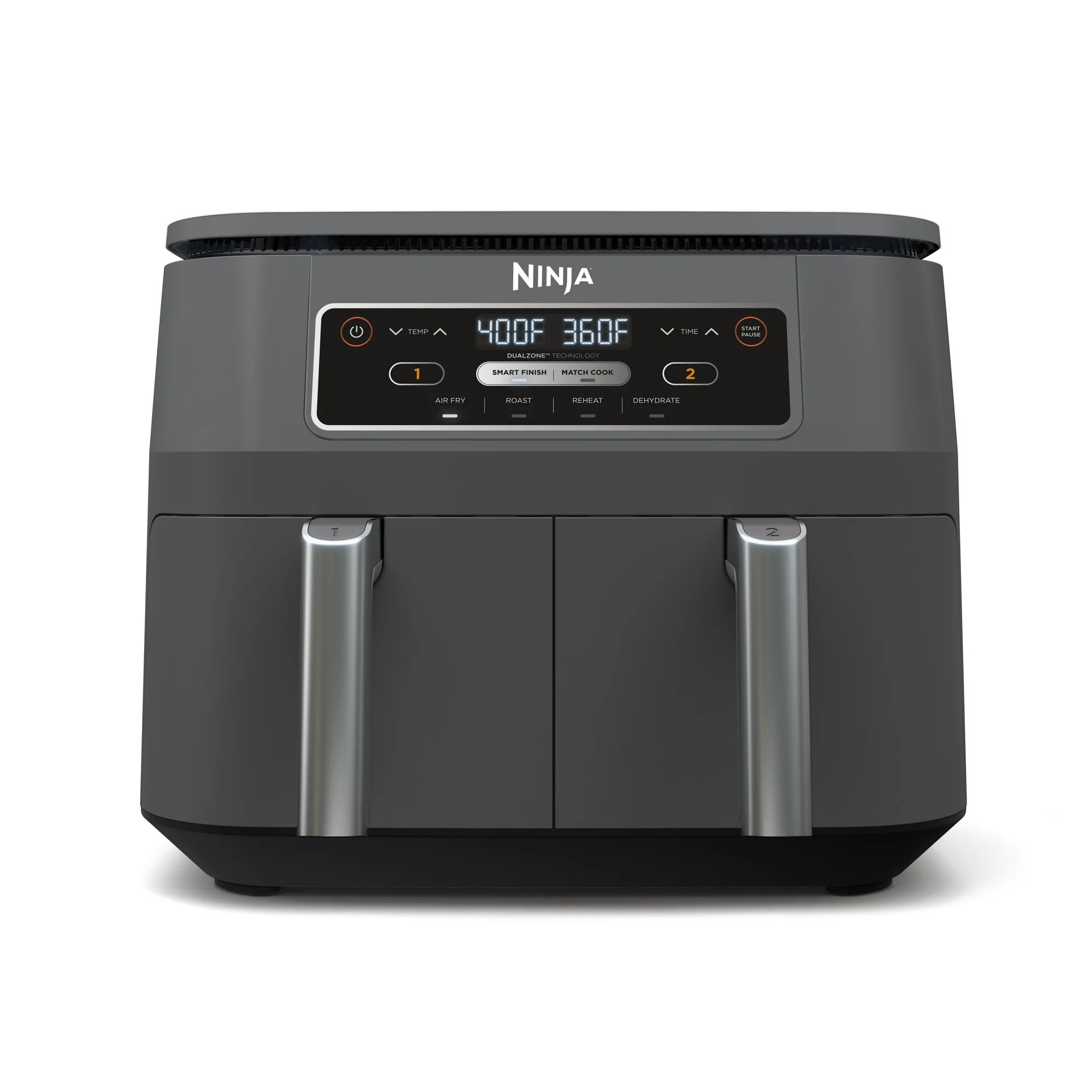 Ninja Foodi 4 in 1, 8 qt. 2-Basket Air Fryer with DualZone Technology, Air Fry, Roast & More, Bla... | Walmart (US)
