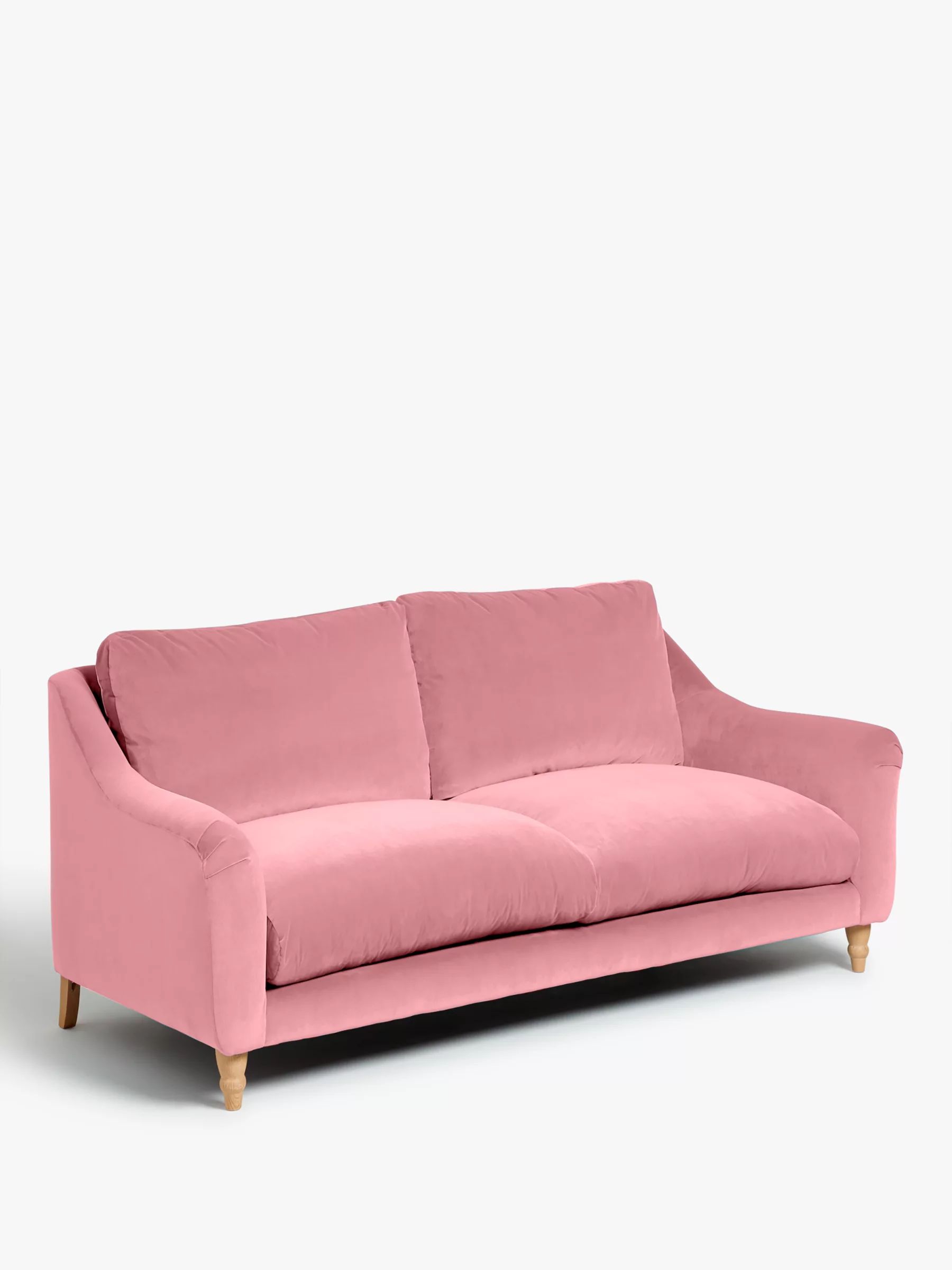 Schmoozer Medium 2 Seater Sofa by Loaf at John Lewis, Clever Velvet Dusty Rose | John Lewis UK