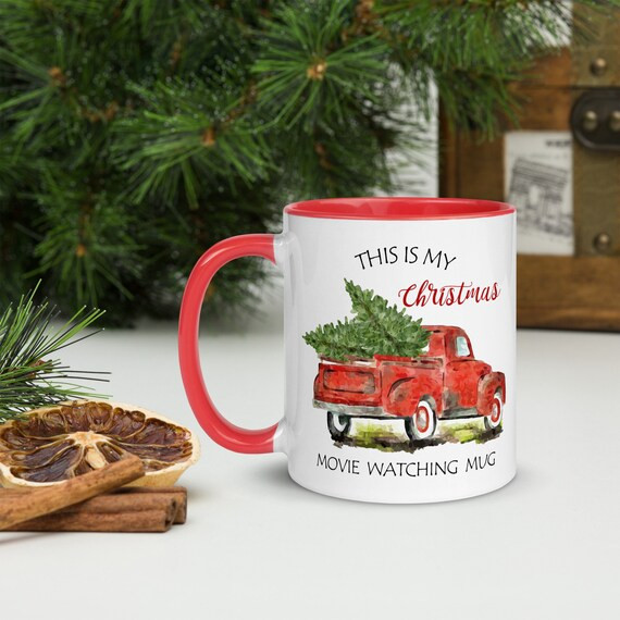 Christmas Movie Watching Mug Coffee Tea Red Truck Holiday | Etsy | Etsy (US)