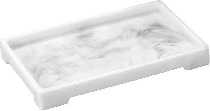 Luxspire Resin Vanity Tray, Bathroom Toilet Tank Storage Tray, 10.03 x 5.9 in Kitchen Sink Trays ... | Amazon (US)