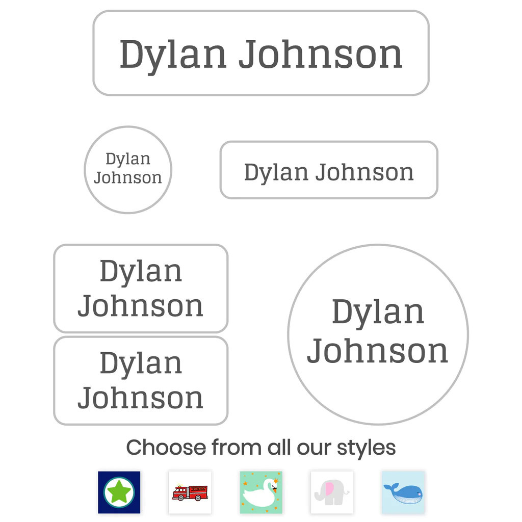 Custom Daycare Labels Pack | Name Bubbles