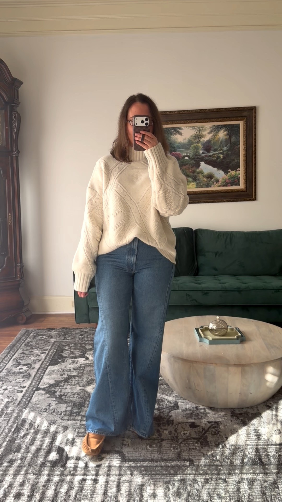 These viral jeans are so cute and flattering! Size up one if you have a booty bc they were a little tight in my normal size. 

I’m obsessed with this amazon sweater! It’s oversized and I love the subtle heart detail - perfect for a Valentine’s Day look! Wearing medium.

I can not quit wearing these mules with everything! 

#LTKgrwm #LTKdayinmylife #LTKootd