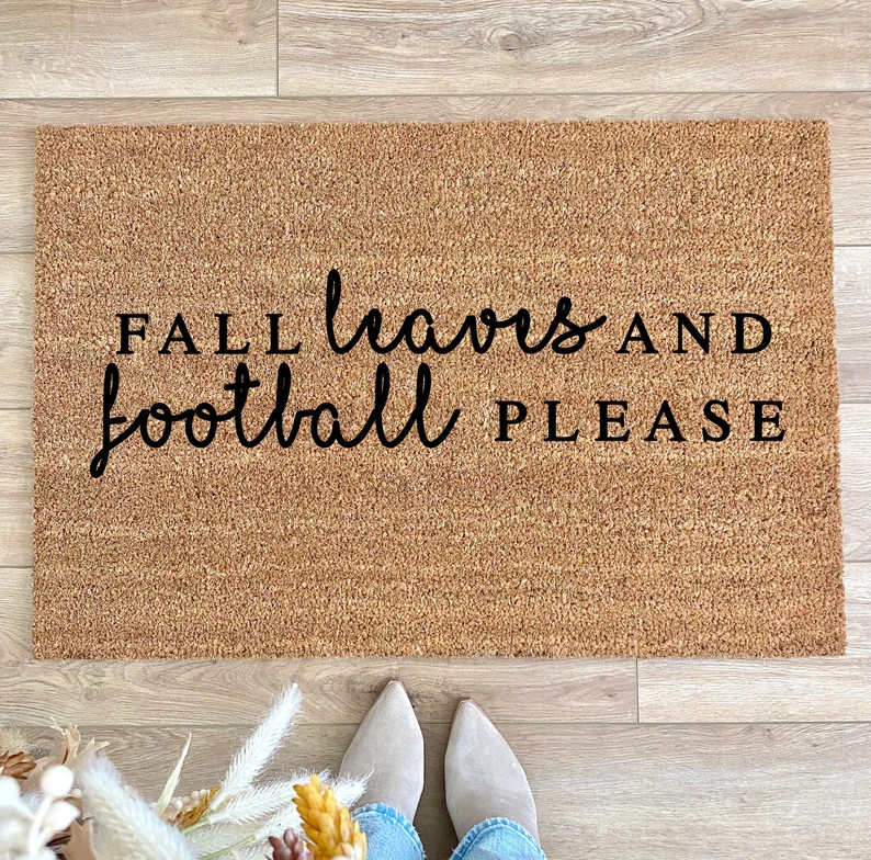 Doormat Fall Doormat Football Doormat New Home Gift Large - Etsy | Etsy (US)
