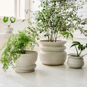 Alana Ceramic Indoor/Outdoor Planters | West Elm (US)