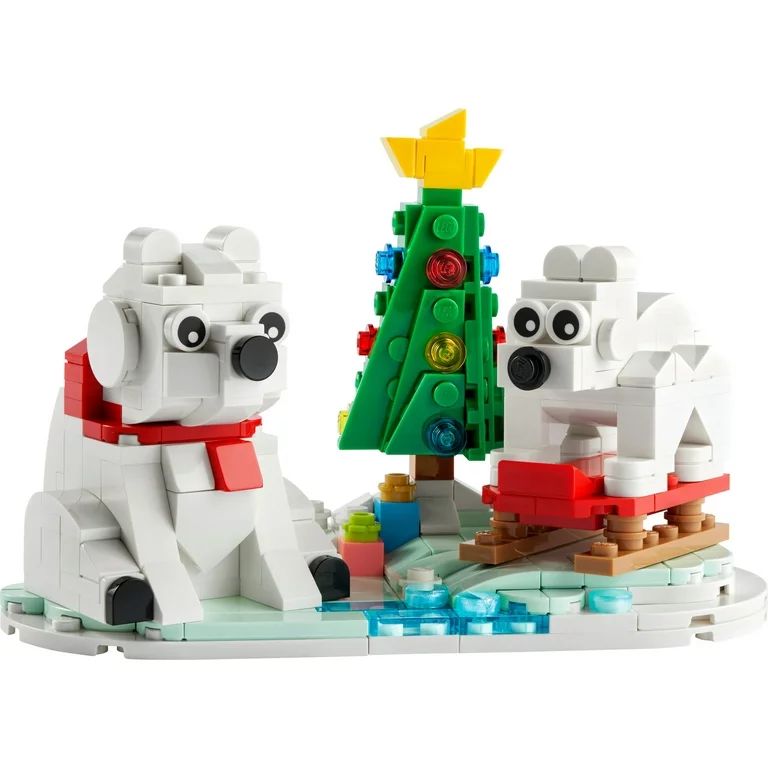 LEGO Wintertime Polar Bears 40571 Christmas Décor Building Kit, Polar Bear Gift, Great Stocking ... | Walmart (US)