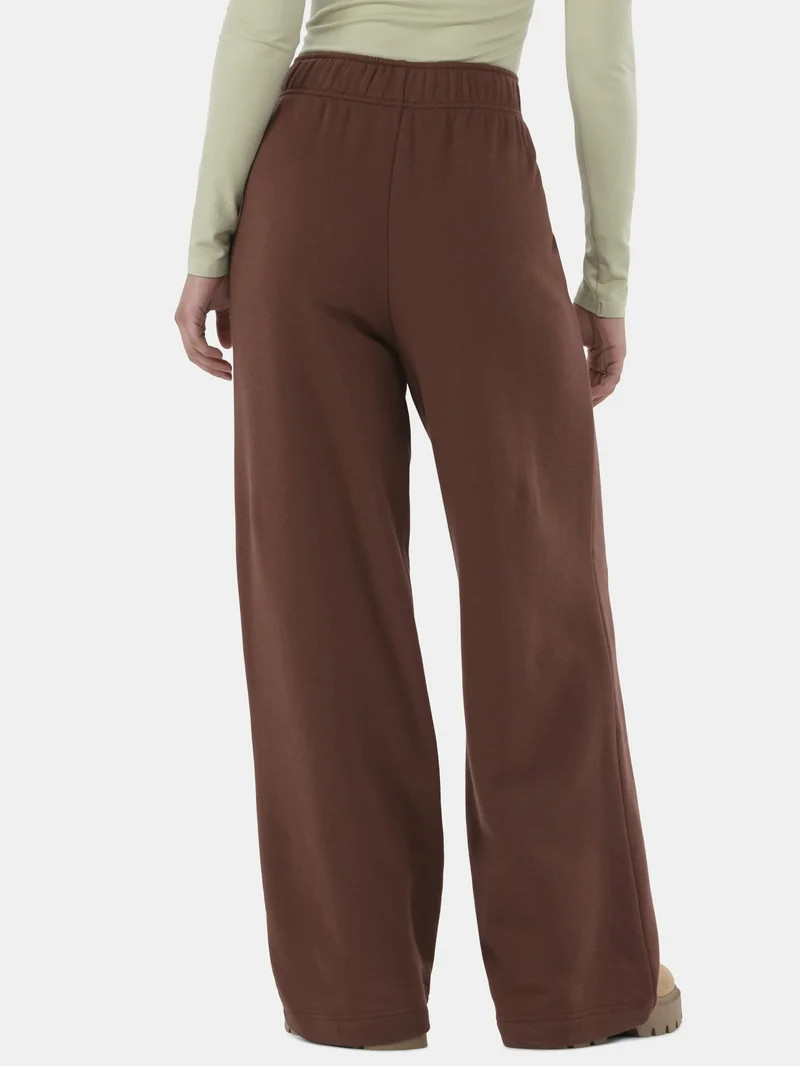 No Boundaries Soft Fleece Wide Leg Pants, 30” Inseam, 1 or 2-Pack, Women’s XXS-4X | Walmart (US)