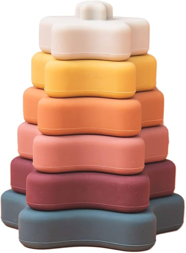 Promise Babe Stacking Toys,Silicone Stacking Rings Teething Toy with Star Shape,Soft Building Blo... | Amazon (US)