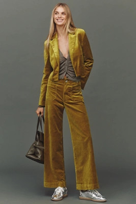 The Colette Full-Length Velvet Pants by Maeve | Anthropologie (US)