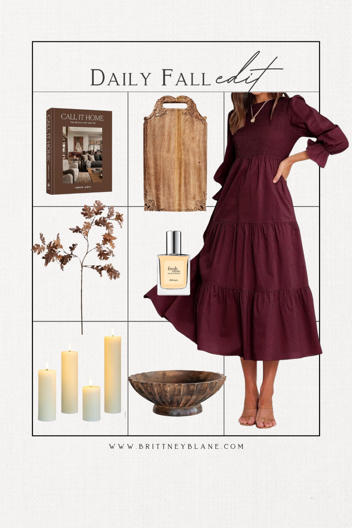 Daily fall edit // best fall finds // fall dress // fall stems // vintage cutting board // flameless candles // wooden bowl // coffee table book 

#LTKFallSale #LTKHome #LTKSeasonal